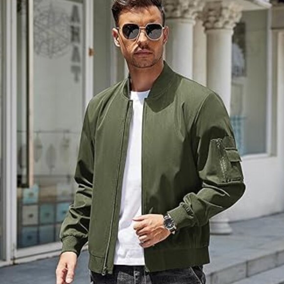 Vintage Y2K Old Navy Army Green Wool Bomber Varsity Jacket Windbreaker XXL Tall - Picture 15 of 16